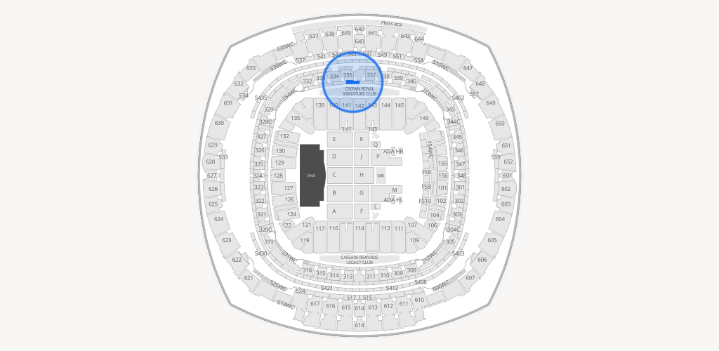 Caesars Superdome Seating Chart