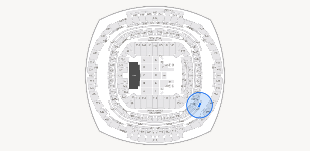Caesars Superdome Seating Chart