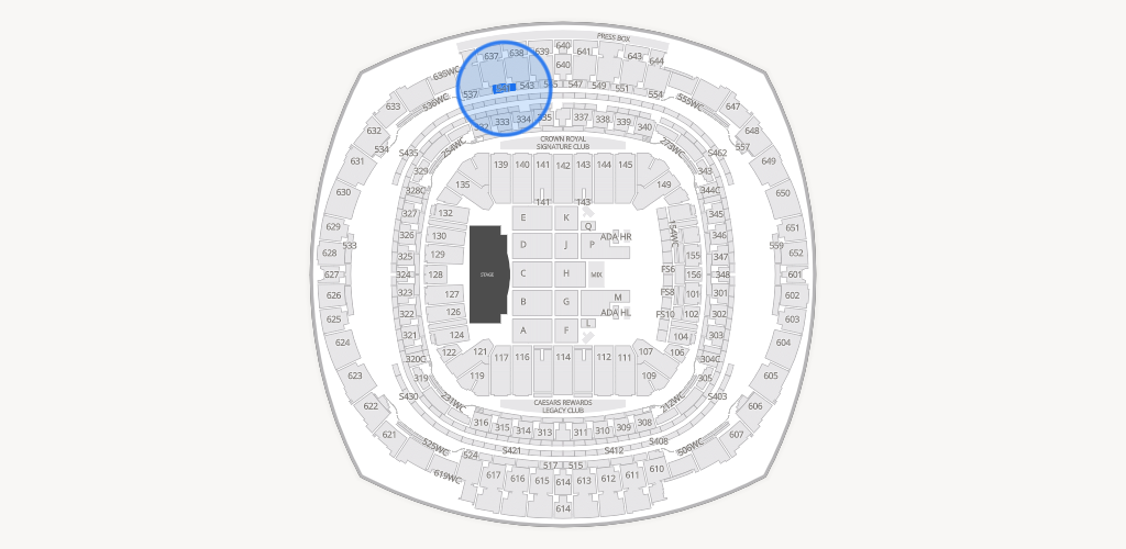 Caesars Superdome Seating Chart