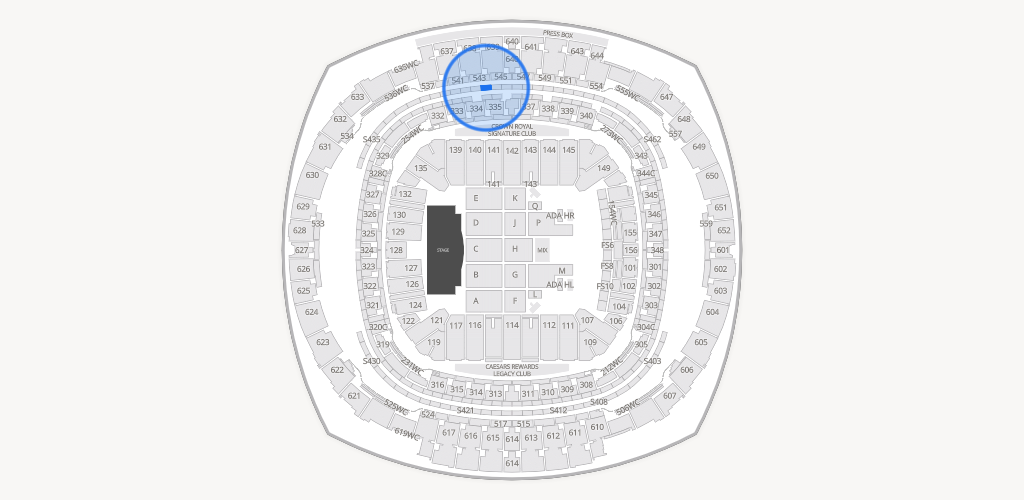 Caesars Superdome Seating Chart