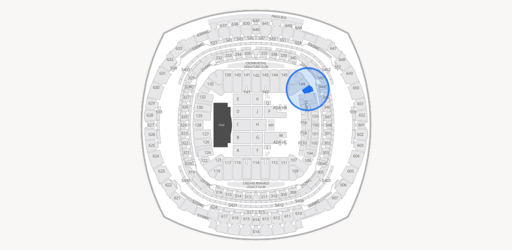 Caesars Superdome Seating Chart