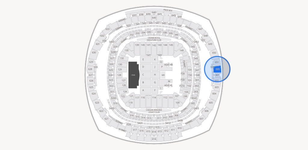 Caesars Superdome Seating Chart