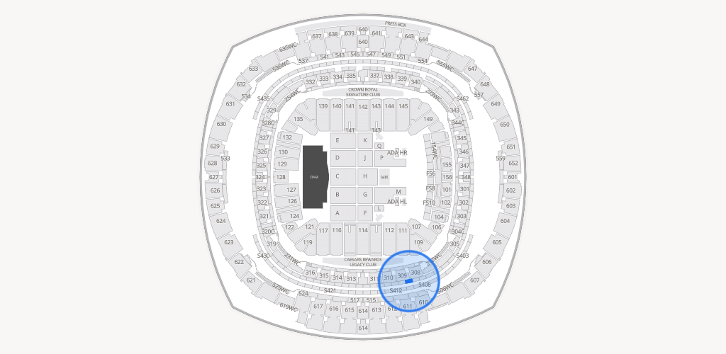Caesars Superdome Seating Chart