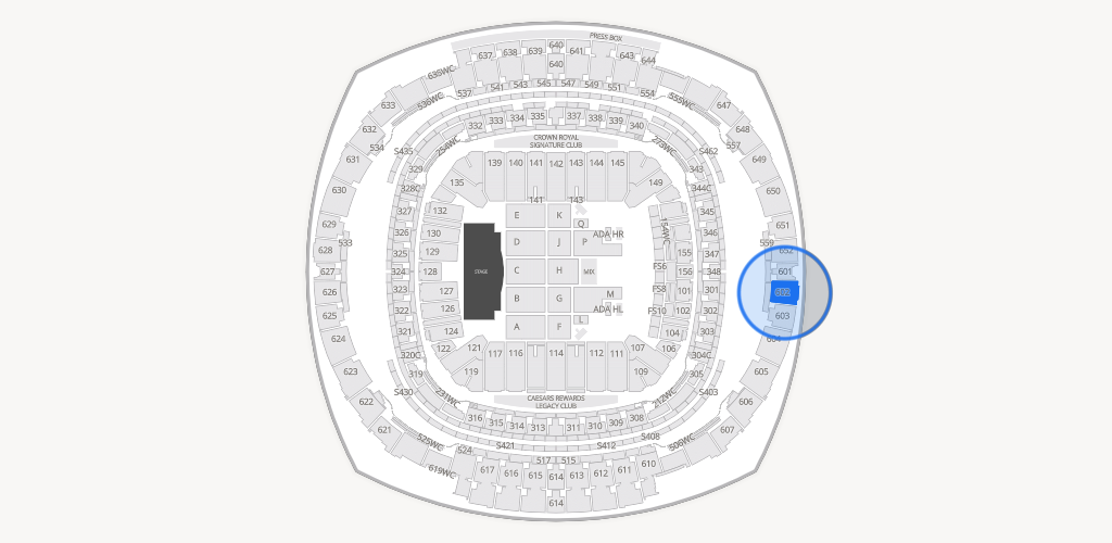 Caesars Superdome Seating Chart
