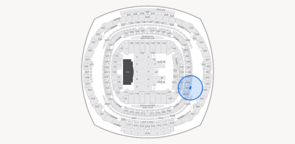 Caesars Superdome Seating Chart