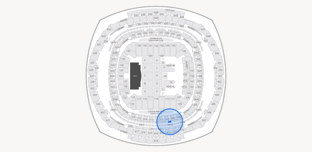 Caesars Superdome Seating Chart