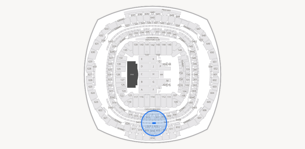 Caesars Superdome Seating Chart
