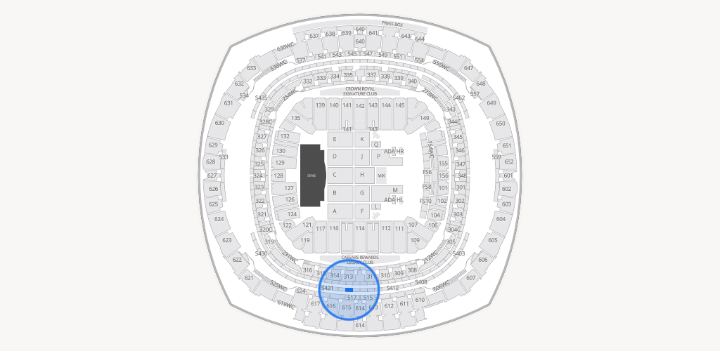 Caesars Superdome Seating Chart