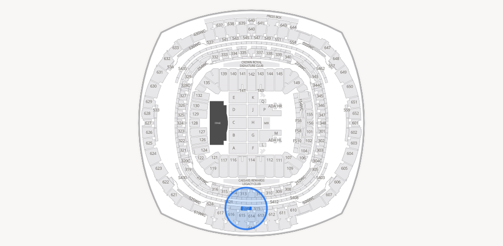Caesars Superdome Seating Chart