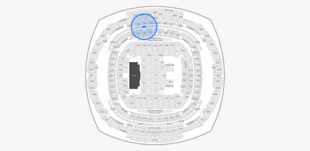 Caesars Superdome Seating Chart