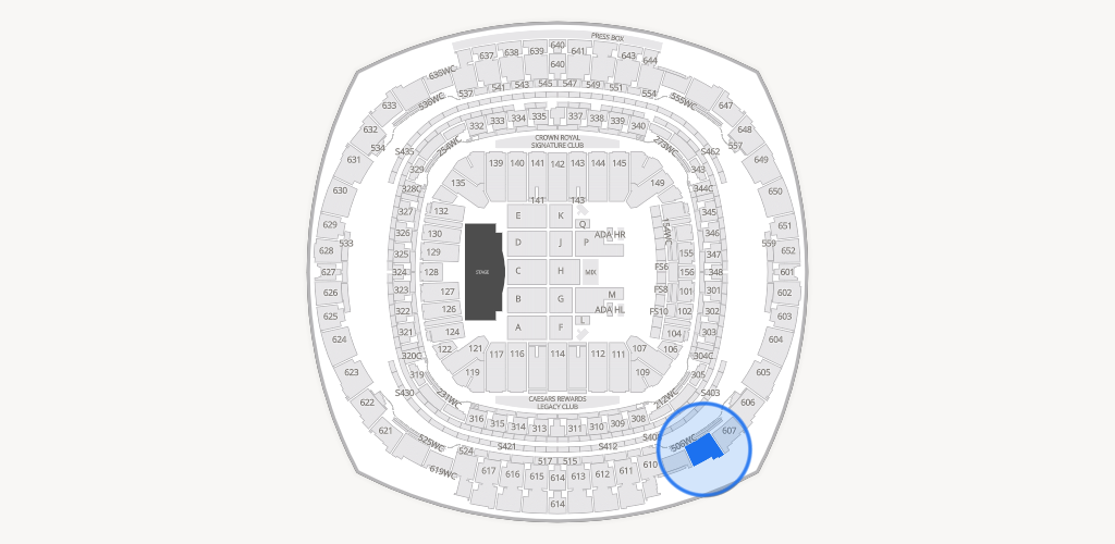 Caesars Superdome Seating Chart