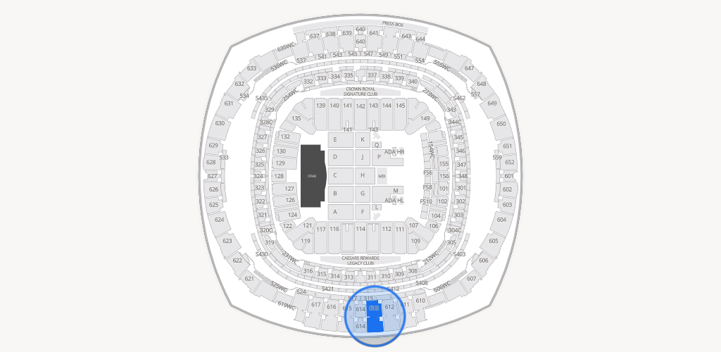 Caesars Superdome Seating Chart