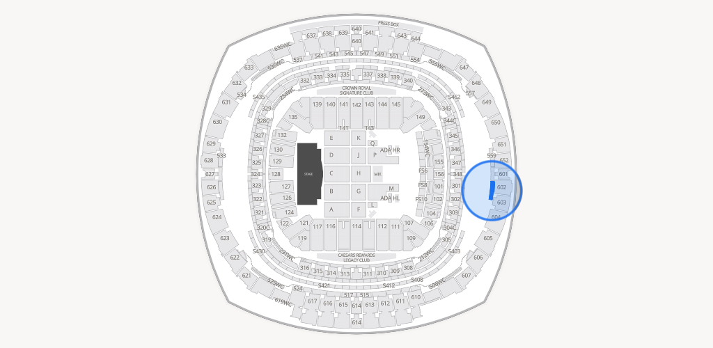 Caesars Superdome Seating Chart