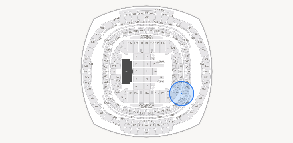 Caesars Superdome Seating Chart