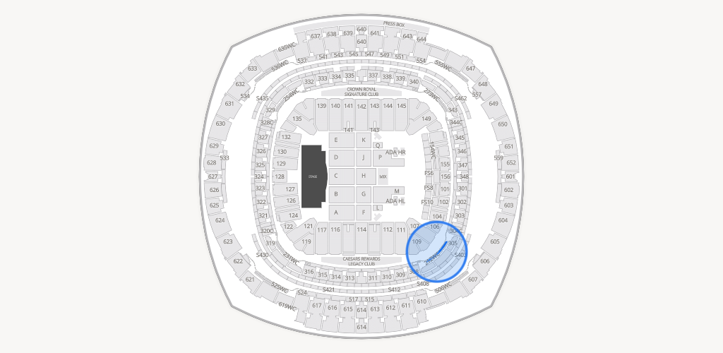 Caesars Superdome Seating Chart