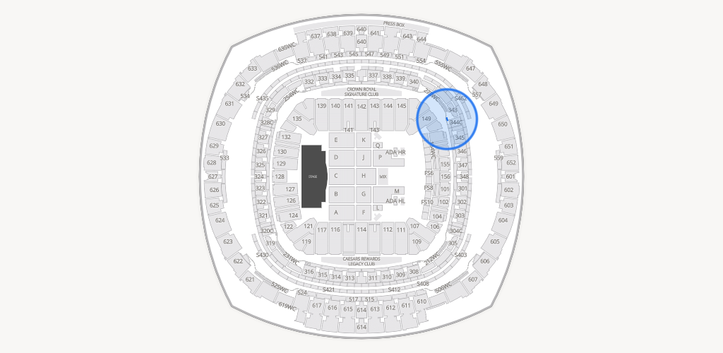 Caesars Superdome Seating Chart