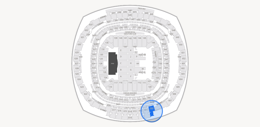 Caesars Superdome Seating Chart