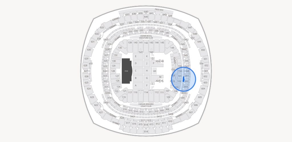 Caesars Superdome Seating Chart