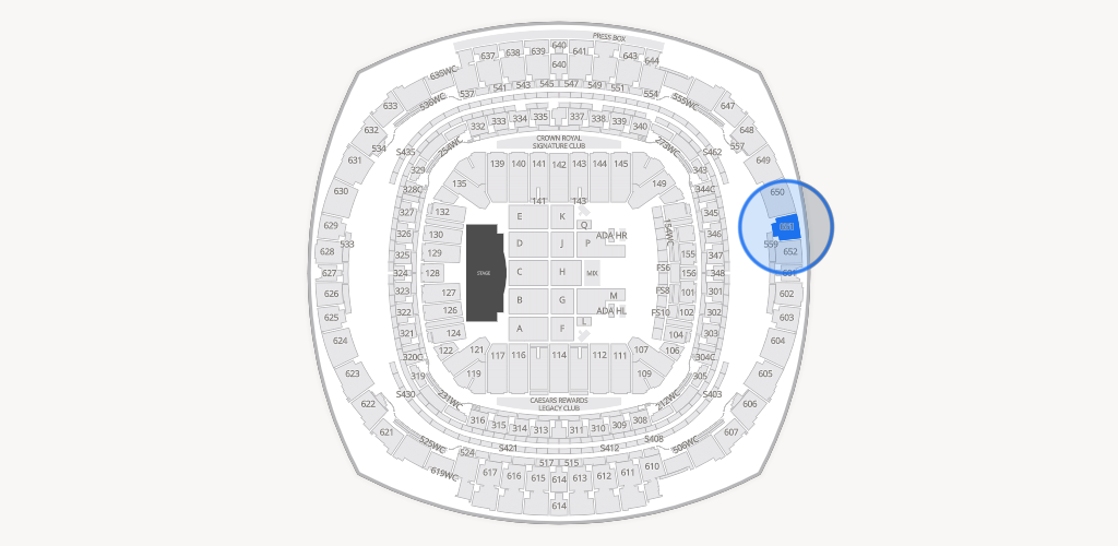 Caesars Superdome Seating Chart