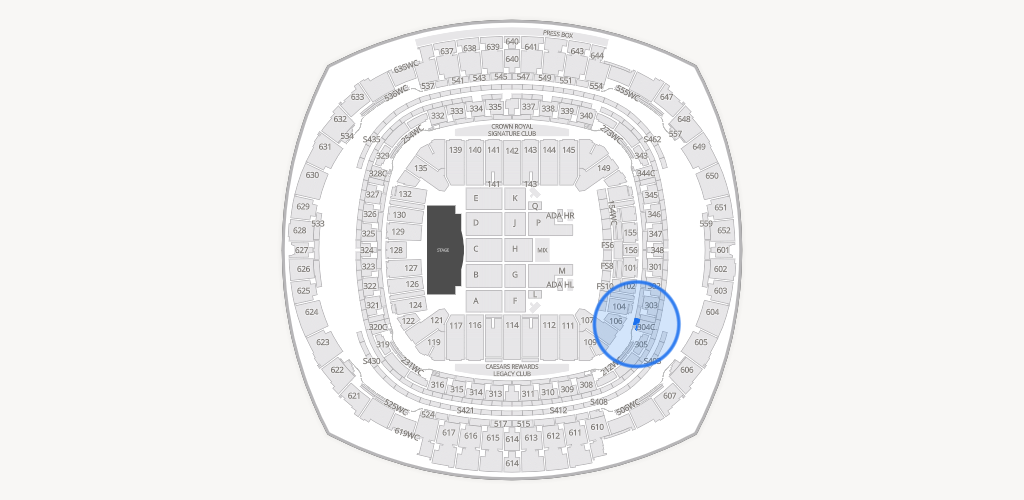 Caesars Superdome Seating Chart