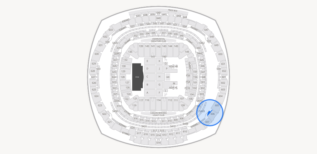 Caesars Superdome Seating Chart