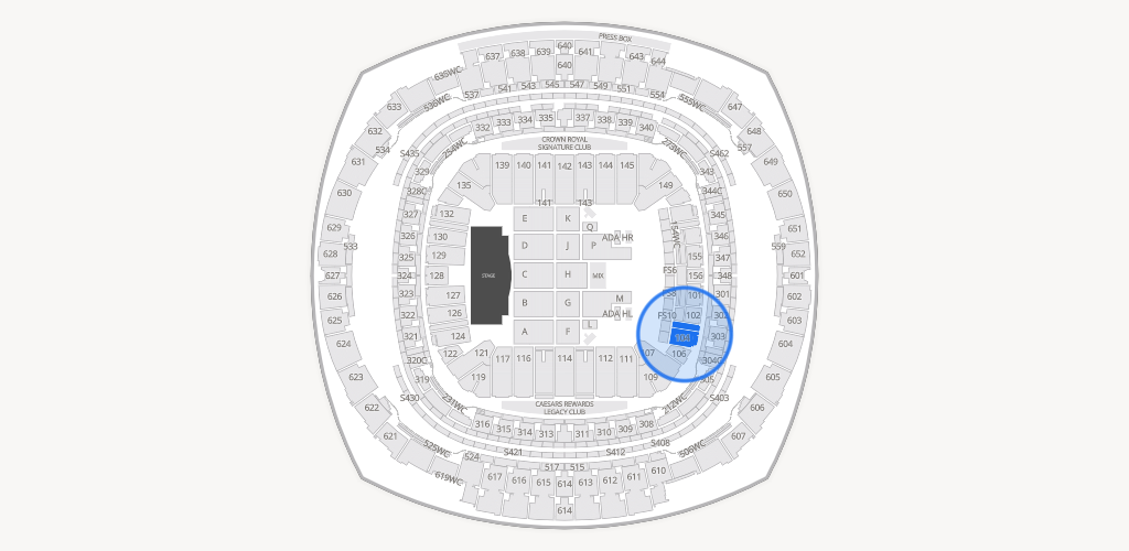 Caesars Superdome Seating Chart
