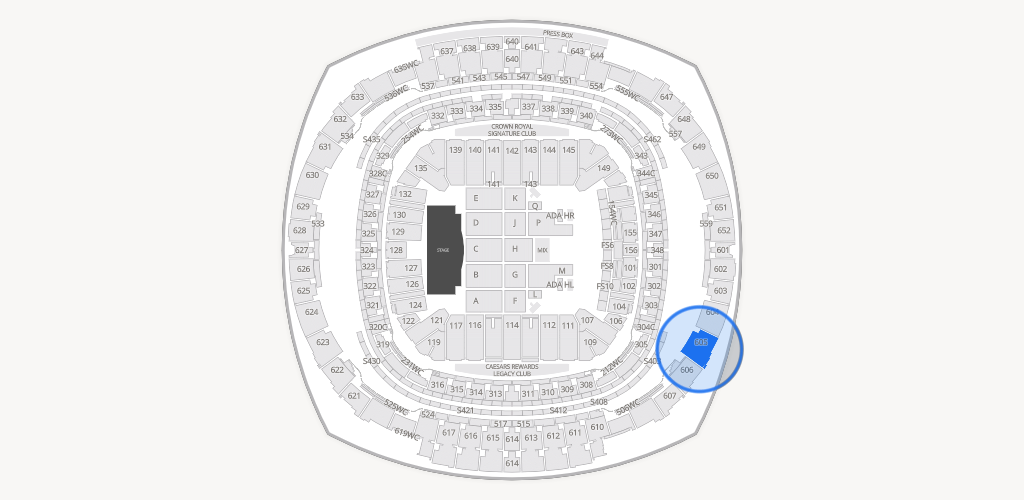 Caesars Superdome Seating Chart