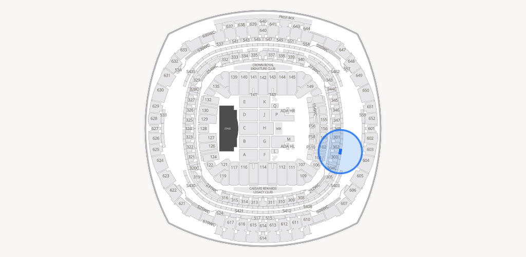Caesars Superdome Seating Chart