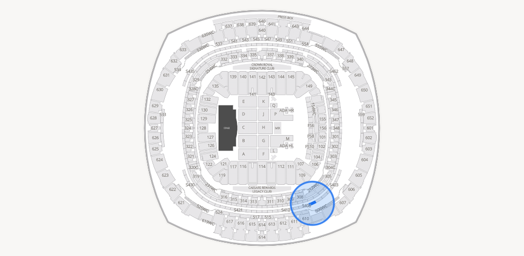 Caesars Superdome Seating Chart