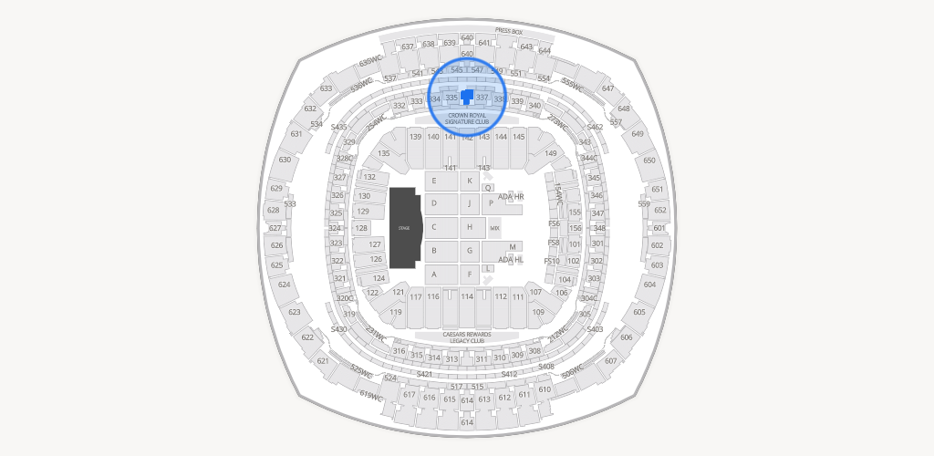 Caesars Superdome Seating Chart
