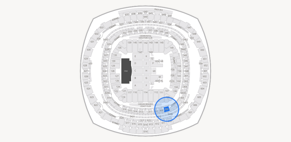 Caesars Superdome Seating Chart