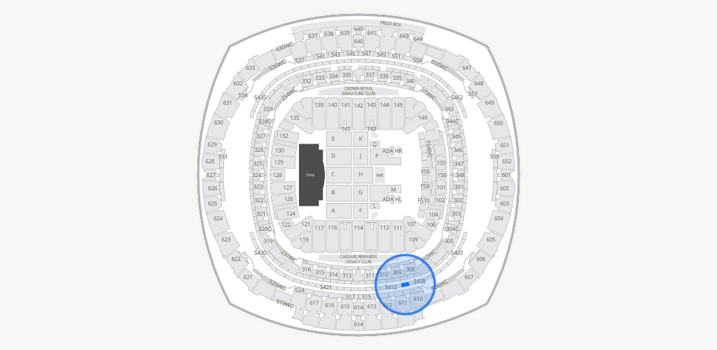 Caesars Superdome Seating Chart