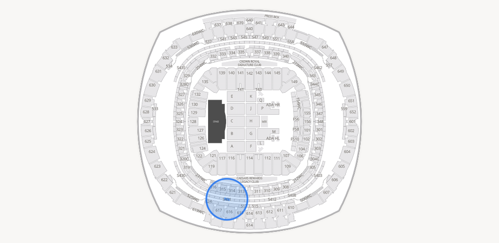 Caesars Superdome Seating Chart