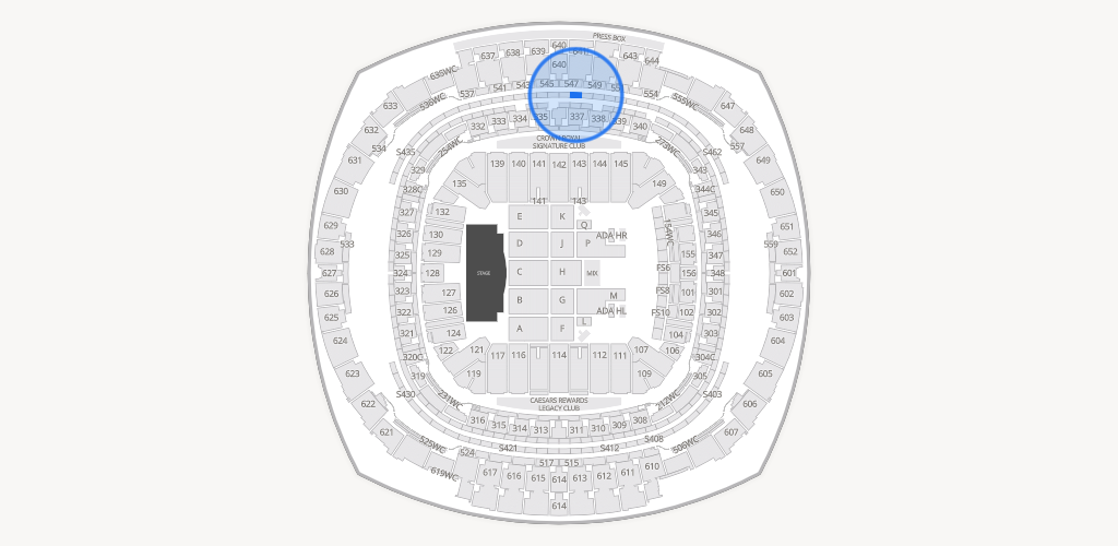 Caesars Superdome Seating Chart