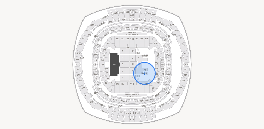 Caesars Superdome Seating Chart