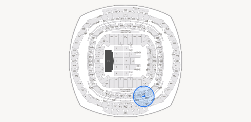 Caesars Superdome Seating Chart