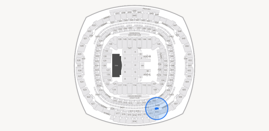 Caesars Superdome Seating Chart