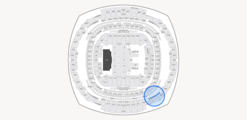Caesars Superdome Seating Chart