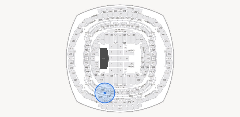 Caesars Superdome Seating Chart