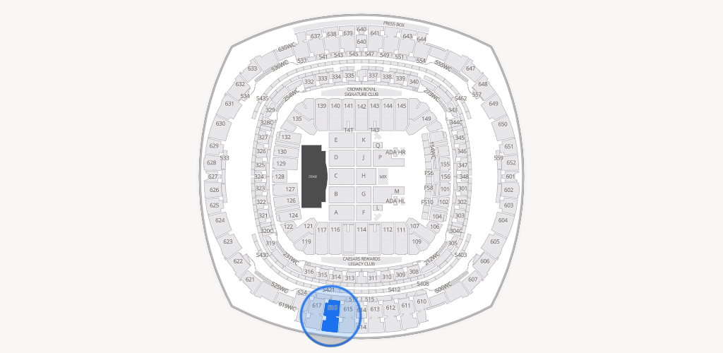 Caesars Superdome Seating Chart