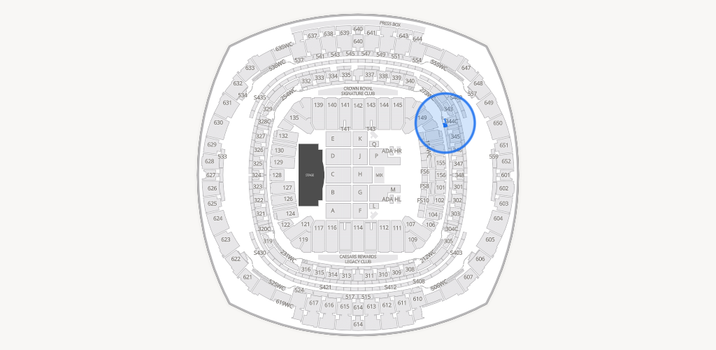 Caesars Superdome Seating Chart