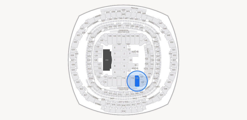 Caesars Superdome Seating Chart