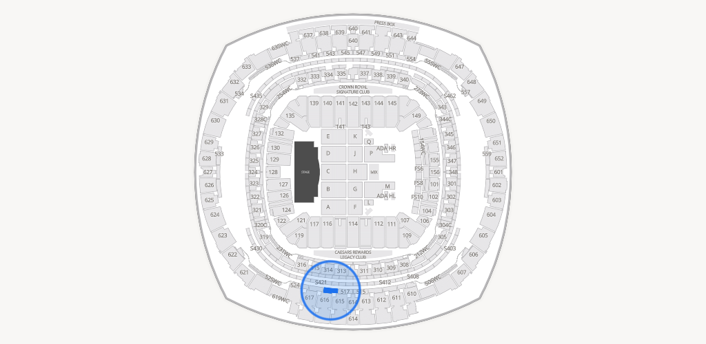 Caesars Superdome Seating Chart