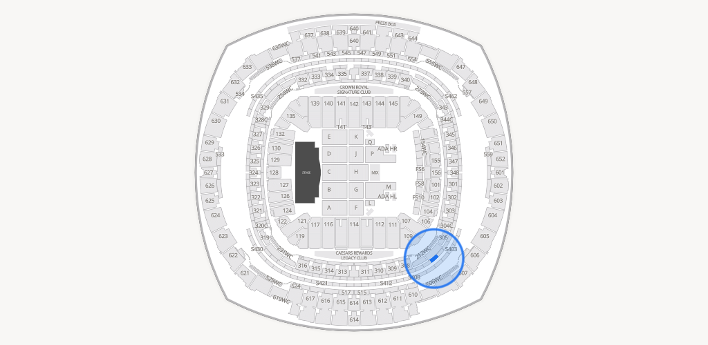 Caesars Superdome Seating Chart
