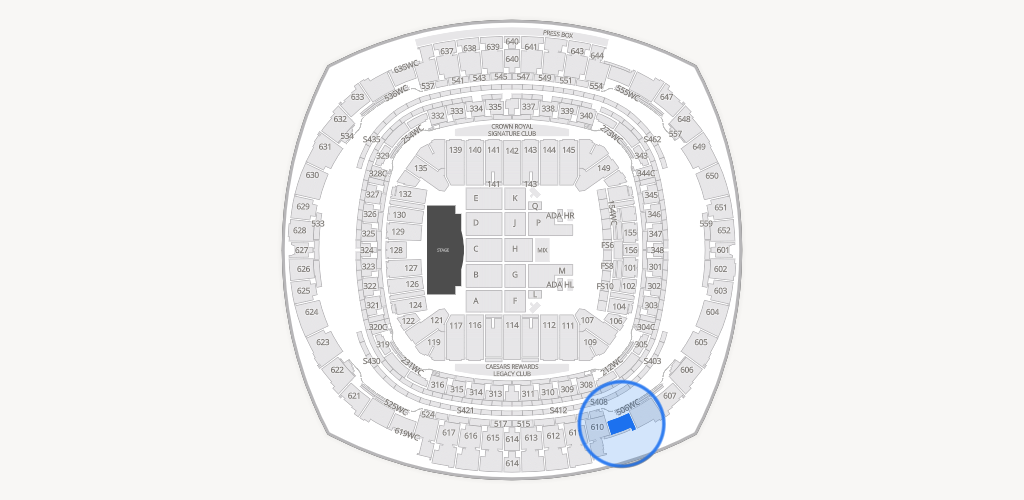 Caesars Superdome Seating Chart