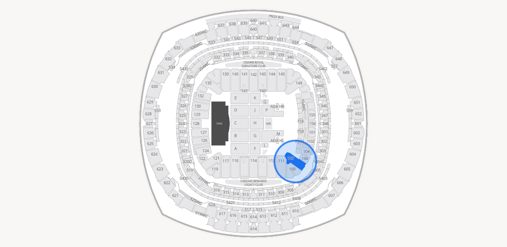 Caesars Superdome Seating Chart