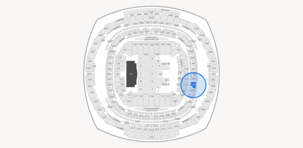 Caesars Superdome Seating Chart