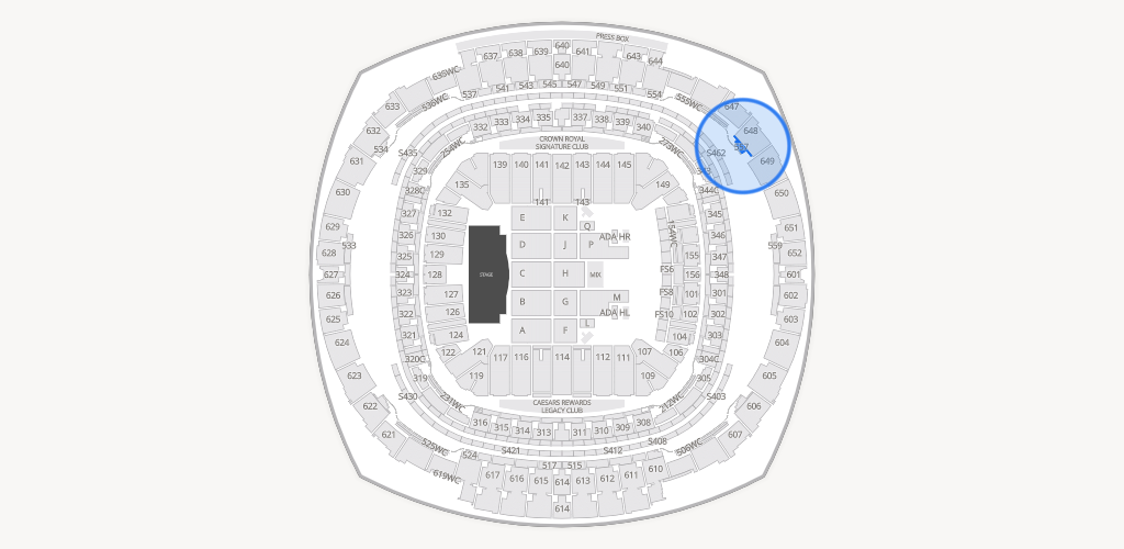 Caesars Superdome Seating Chart