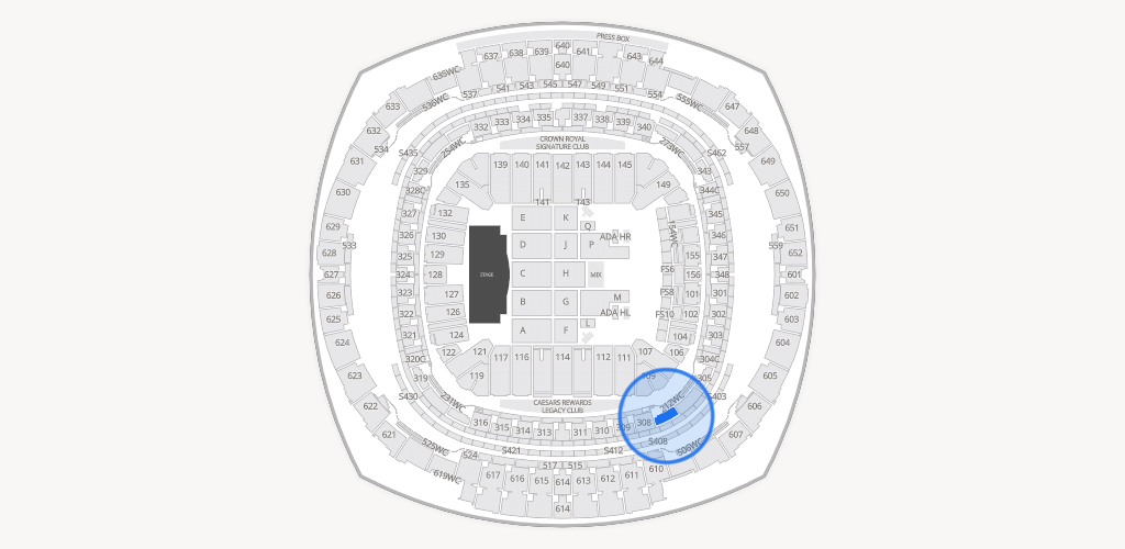 Caesars Superdome Seating Chart