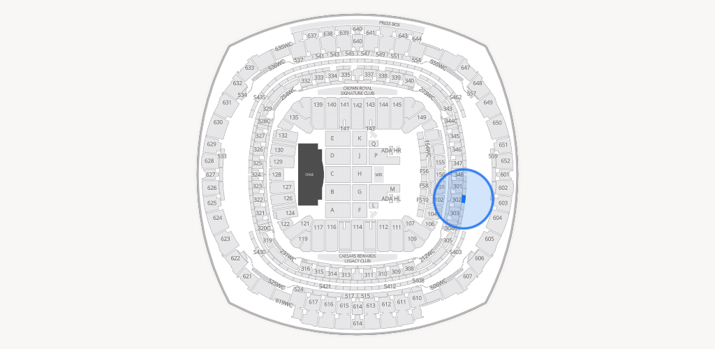 Caesars Superdome Seating Chart